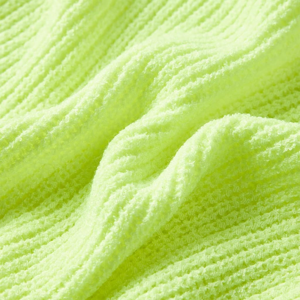 Kinderpullover Gestrickt Neongelb 140