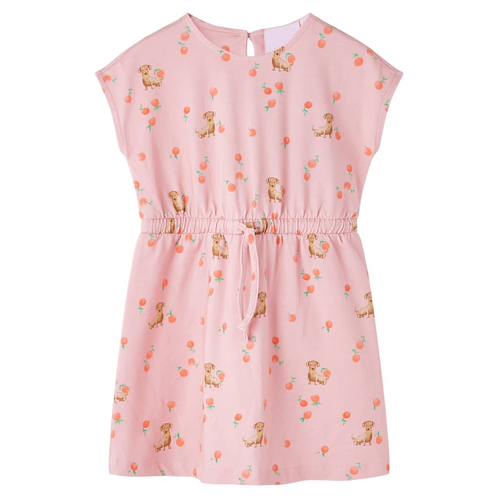 Kinderkleid mit Taillenband Hellorange 92