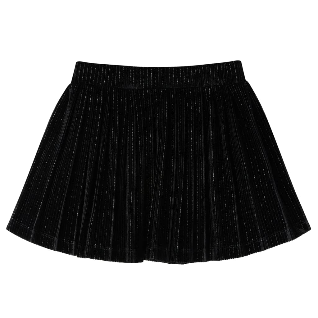 Kinder-Faltenrock mit Lurex Schwarz 92