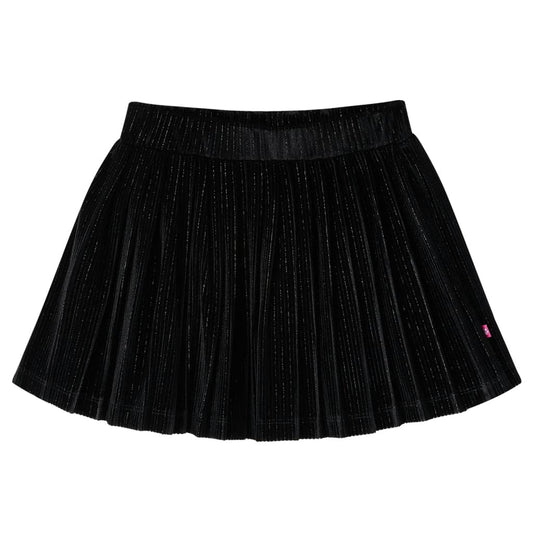 Kinder-Faltenrock mit Lurex Schwarz 116
