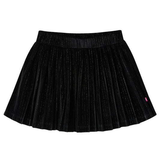 Kinder-Faltenrock mit Lurex Schwarz 128