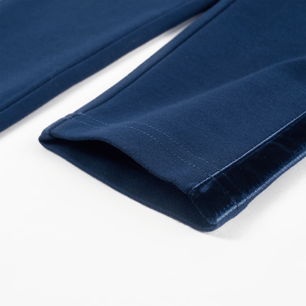 Kinderhose mit Schwarzen Zierleisten Marineblau 92