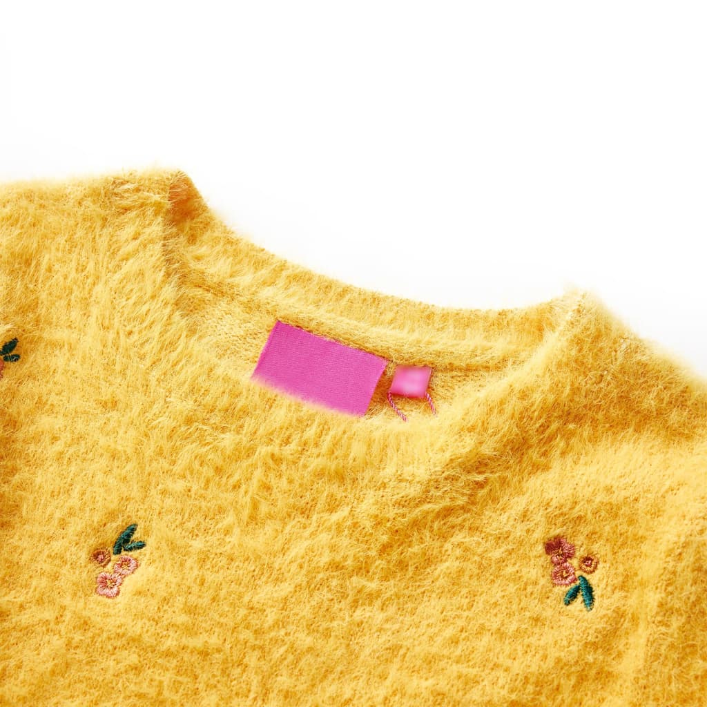 Kinderpullover Gestrickt Ocker 92