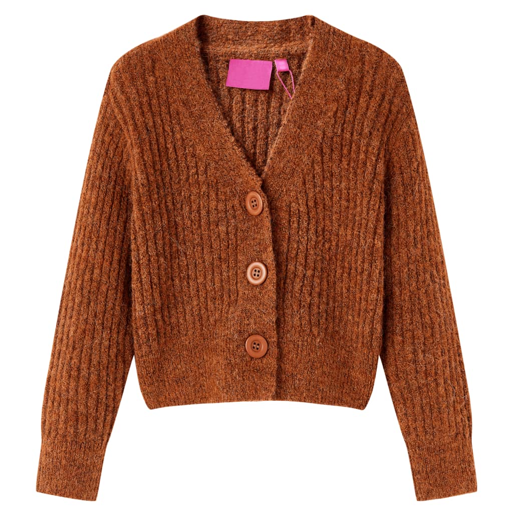 Kinder-Strickjacke Cognac 104