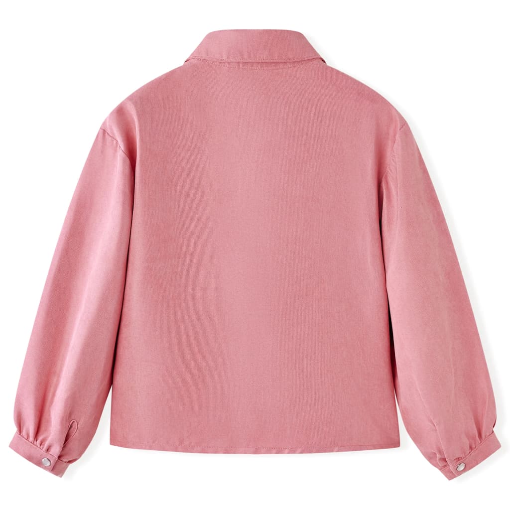 Kinderbluse mit Laternenärmeln Altrosa 104