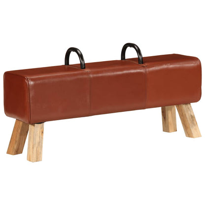 Bank Turnbock-Design Braun 110 cm Echtleder