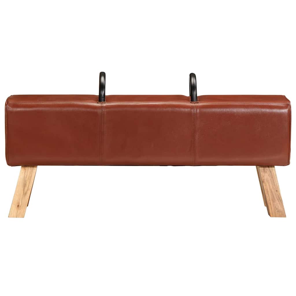 Bank Turnbock-Design Braun 110 cm Echtleder