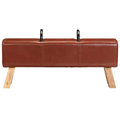 Bank Turnbock-Design Braun 110 cm Echtleder