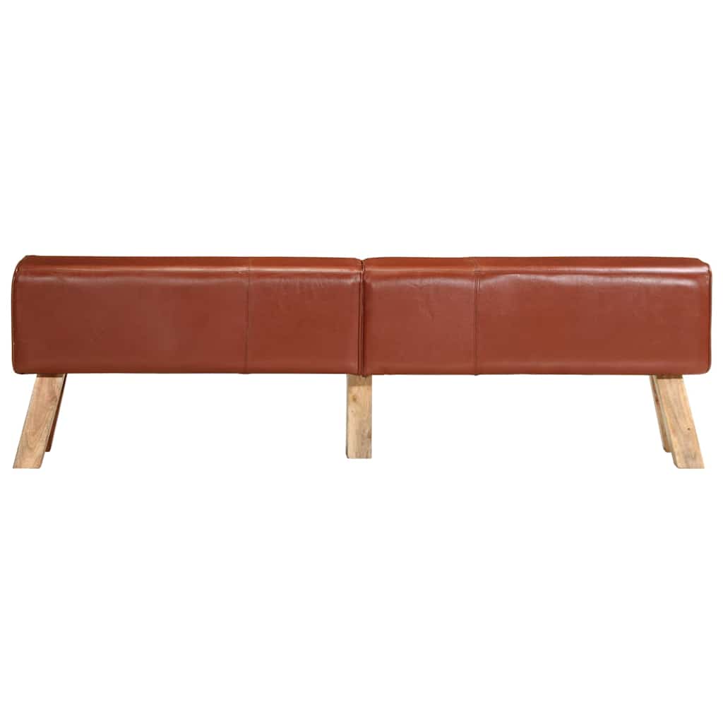 Bank Turnbock-Design Braun 160 cm Echtleder