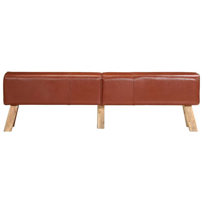 Bank Turnbock-Design Braun 160 cm Echtleder