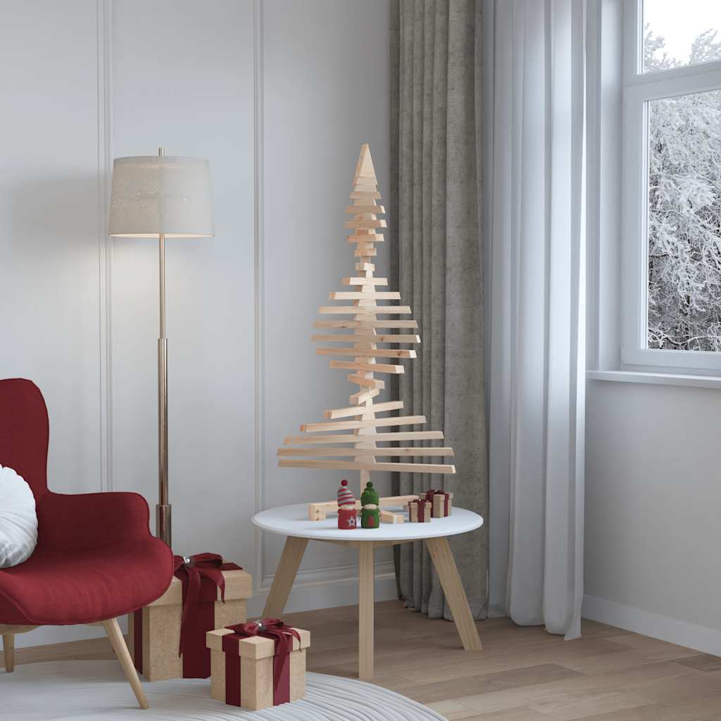 Weihnachtsbaum Holz zum Schmücken 120 cm Massivholz Kiefer