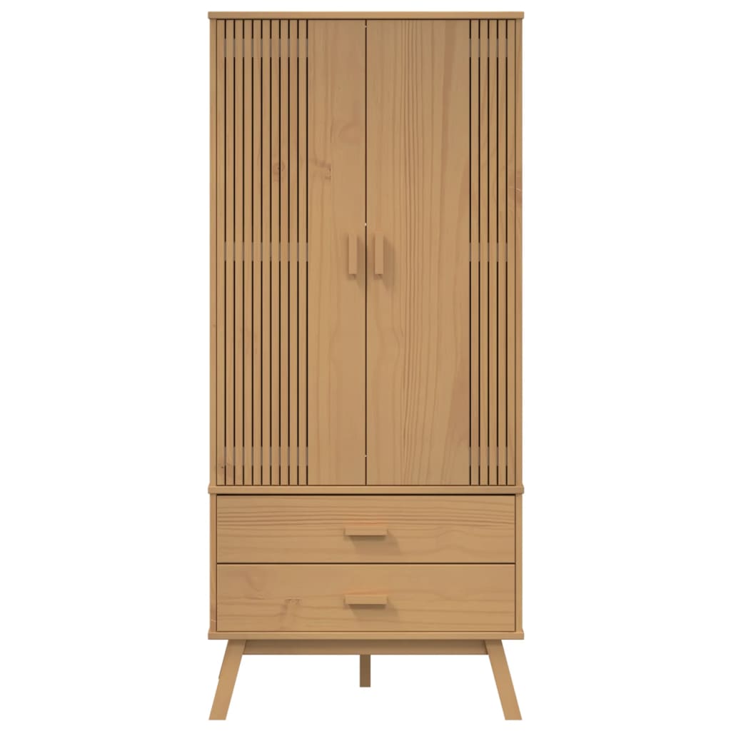 Wardrobe OLDEN Brown 76.5x53x172 cm solid pine wood