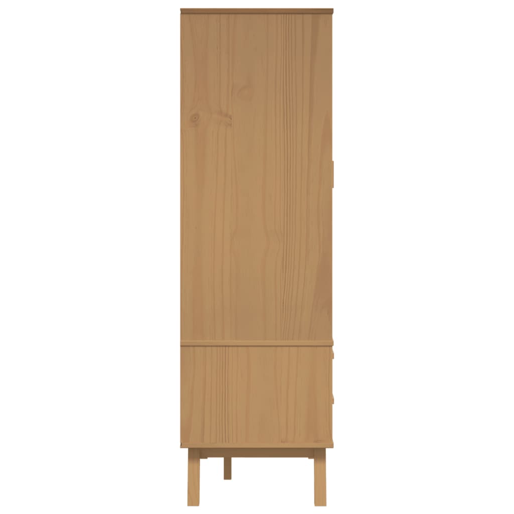 Wardrobe OLDEN White Brown 76.5x53x172cm Solid Pine