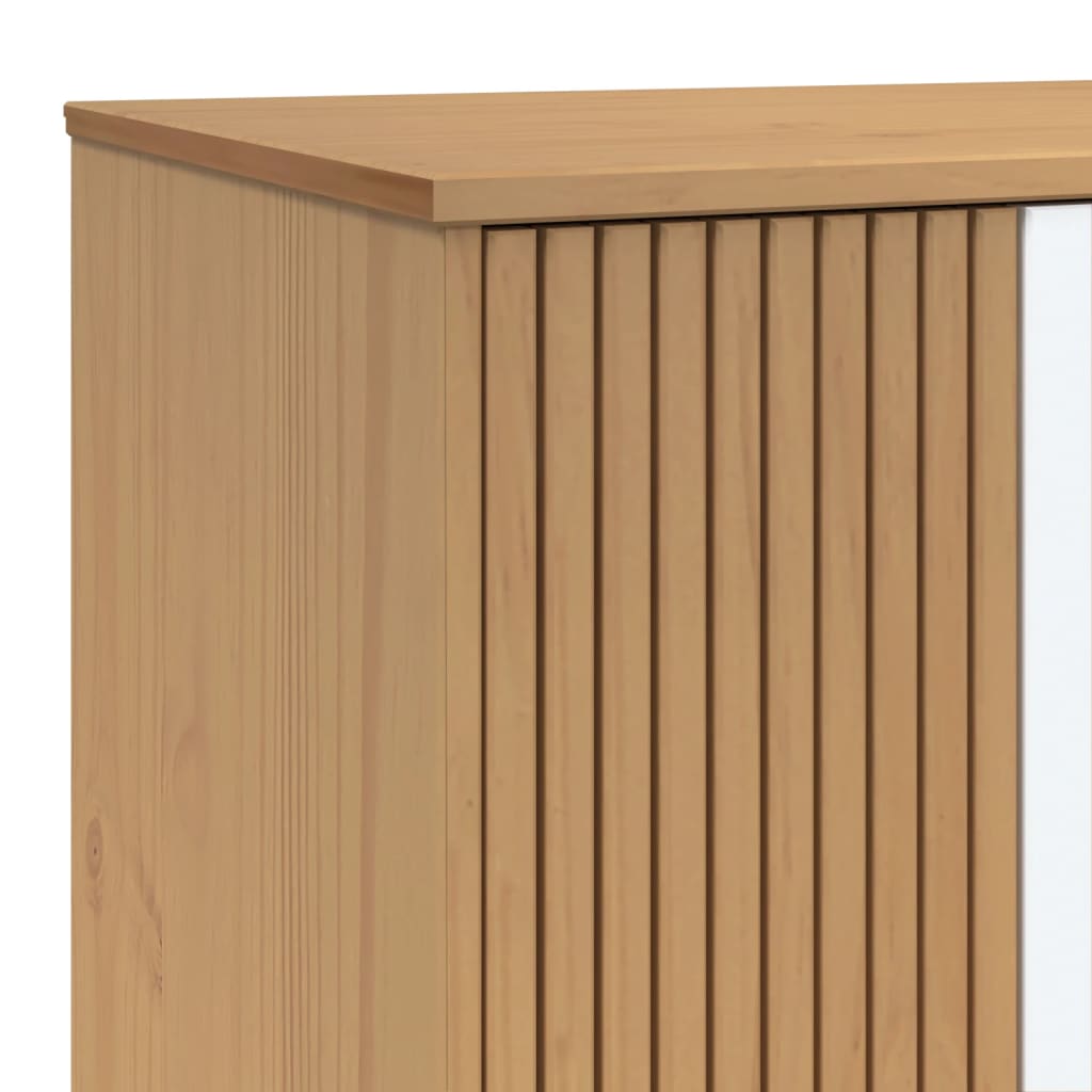 Wardrobe OLDEN White Brown 76.5x53x172cm Solid Pine