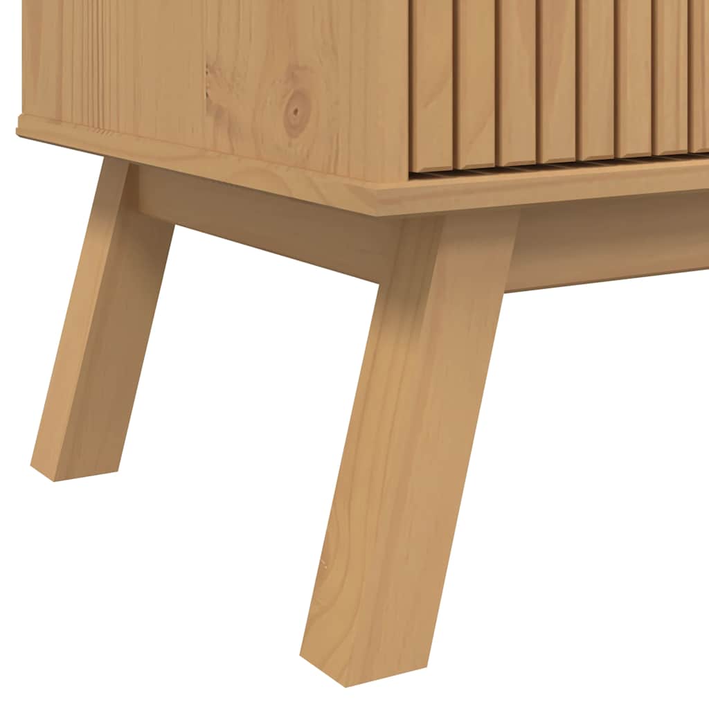 Meuble TV OLDEN marron 114x43x57 cm pin massif