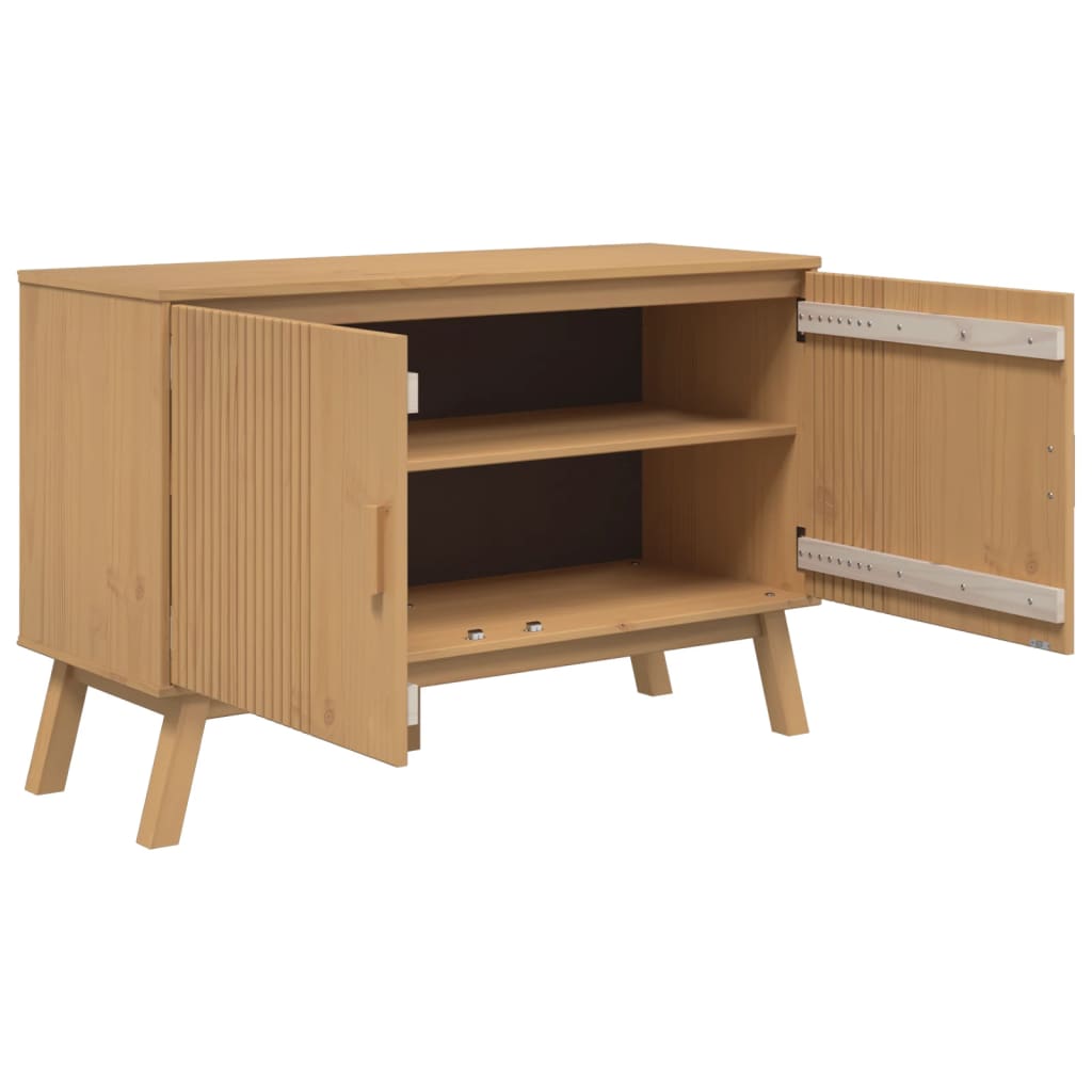 Sideboard OLDEN Braun 114x43x73,5 cm Massivholz Kiefer