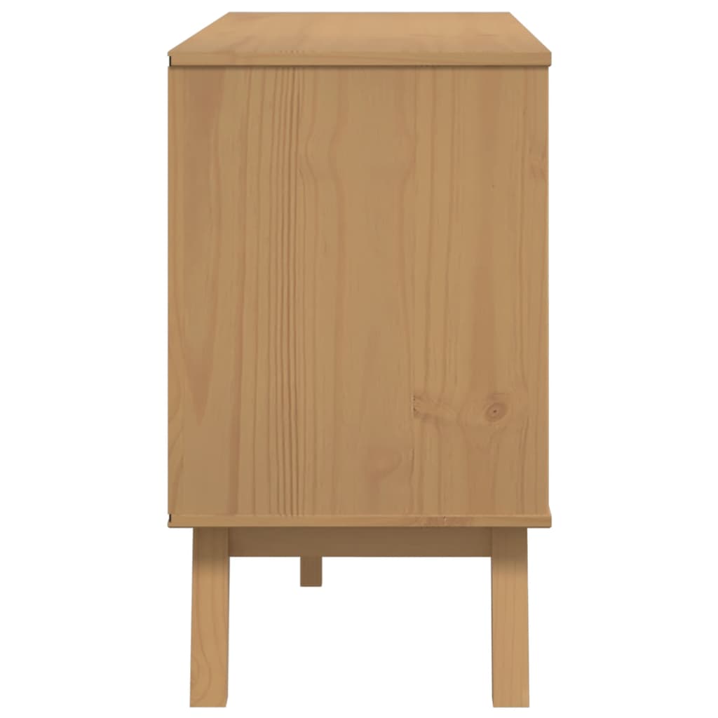 Sideboard OLDEN Braun 114x43x73,5 cm Massivholz Kiefer