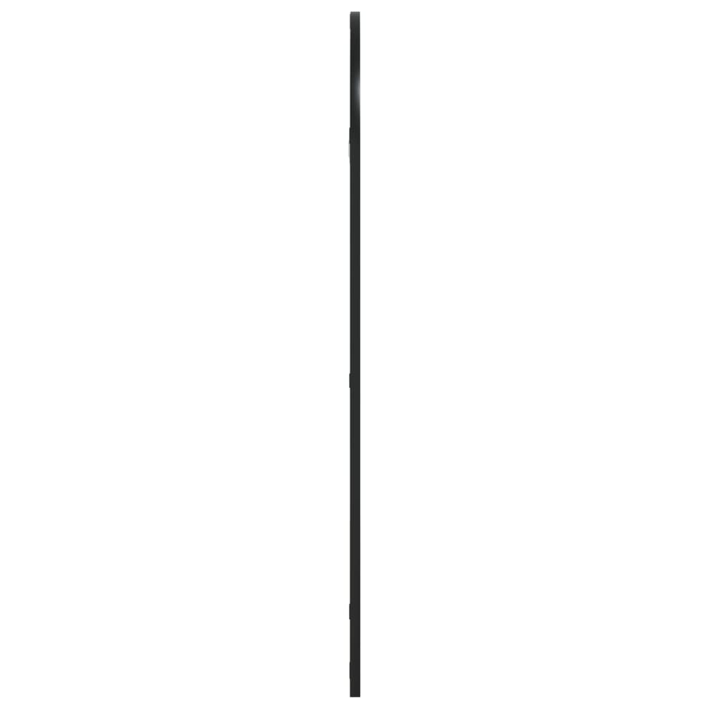 Wandspiegel Schwarz 50x100 cm Gewölbt Eisen