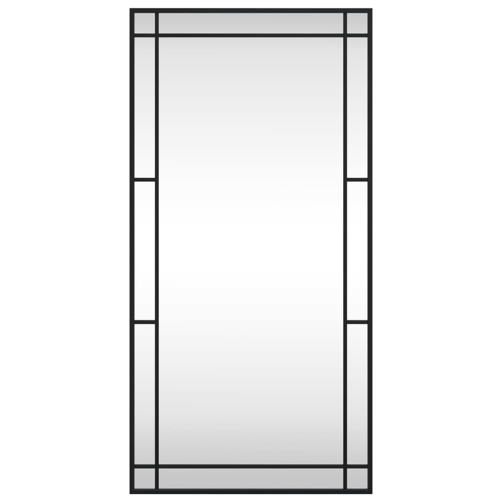 Wandspiegel Schwarz 50x100 cm Rechteckig Eisen