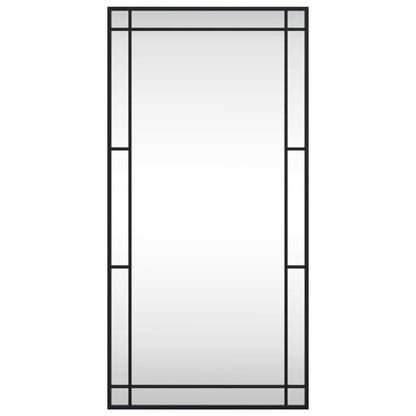 Wandspiegel Schwarz 50x100 cm Rechteckig Eisen