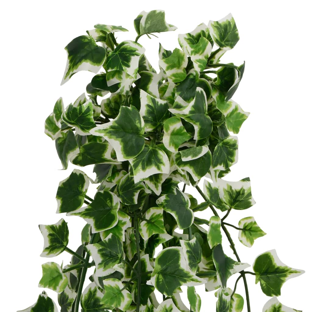 Plantes artificielles suspendues 12 pièces 339 feuilles 90 cm vert et blanc