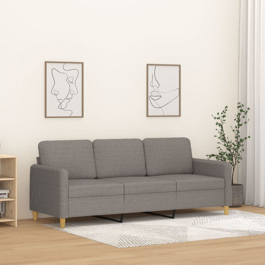 Canapé 3 places tissu taupe 180 cm