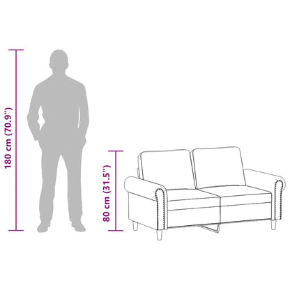 2-Sitzer-Sofa Schwarz 120 cm Kunstleder