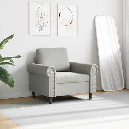 Sessel Hellgrau 60 cm Samt