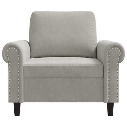 Sessel Hellgrau 60 cm Samt
