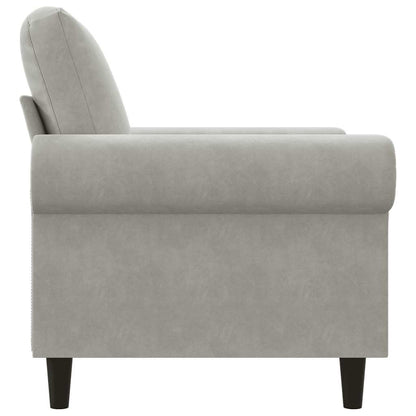 Sessel Hellgrau 60 cm Samt