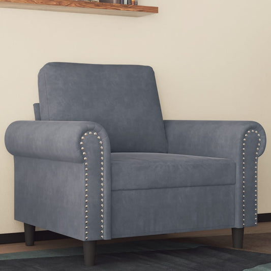 Sessel Dunkelgrau 60 cm Samt