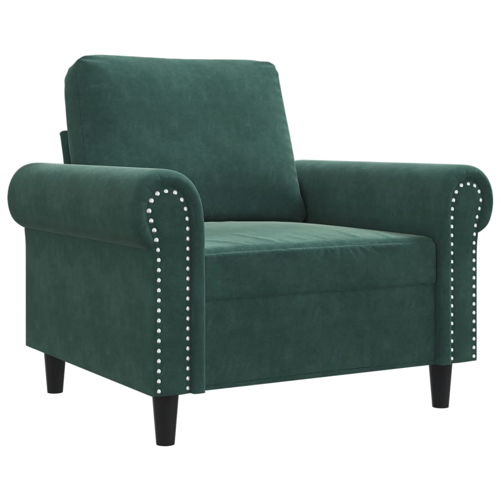 Sessel Dunkelgrün 60 cm Samt
