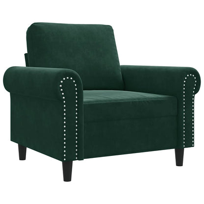 Sessel Dunkelgrün 60 cm Samt