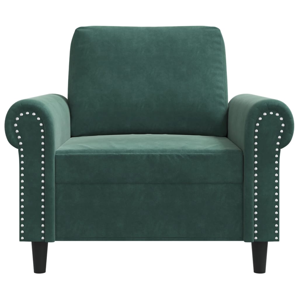 Sessel Dunkelgrün 60 cm Samt