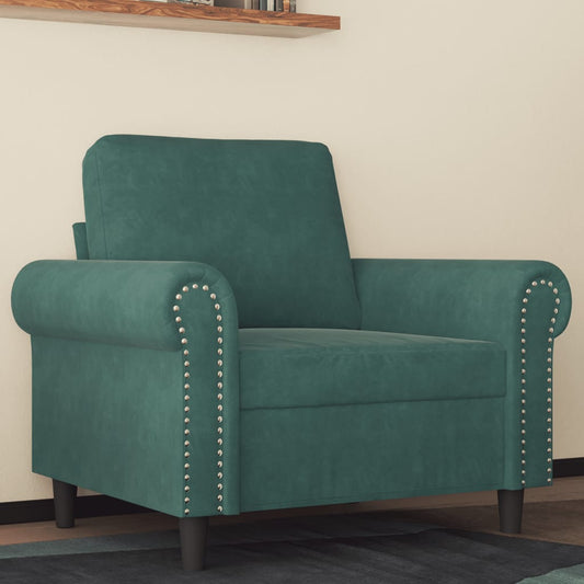 Sessel Dunkelgrün 60 cm Samt