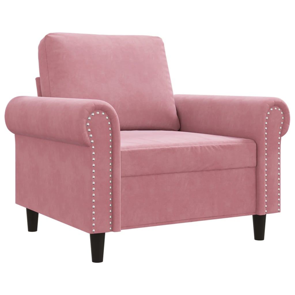 Sessel Rosa 60 cm Samt