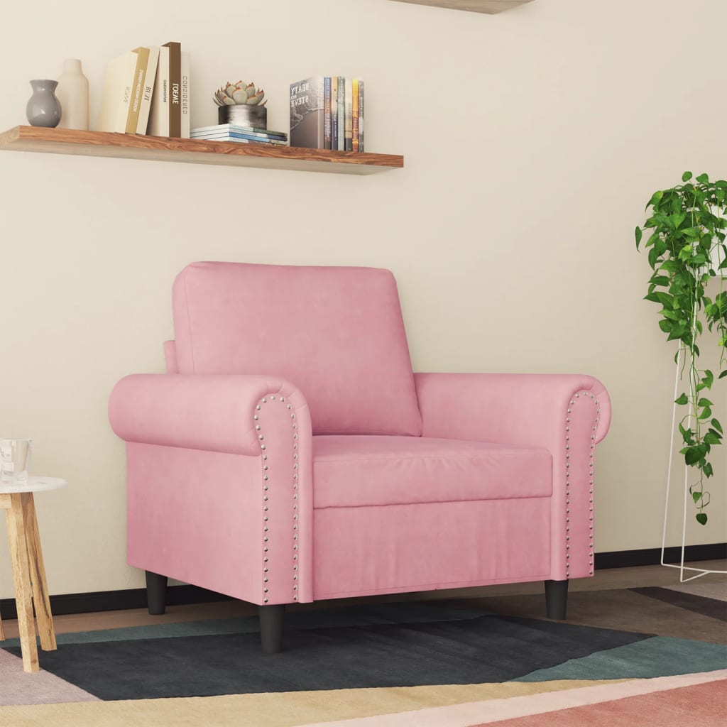 Sessel Rosa 60 cm Samt