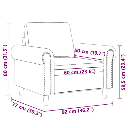 Sessel Creme 60 cm Samt