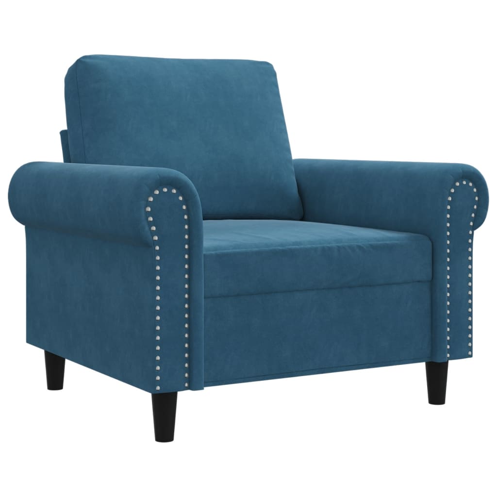 Sessel Blau 60 cm Samt