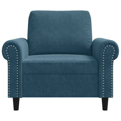 Sessel Blau 60 cm Samt