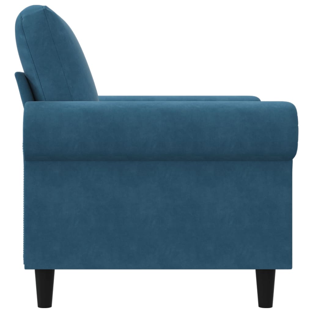 Sessel Blau 60 cm Samt