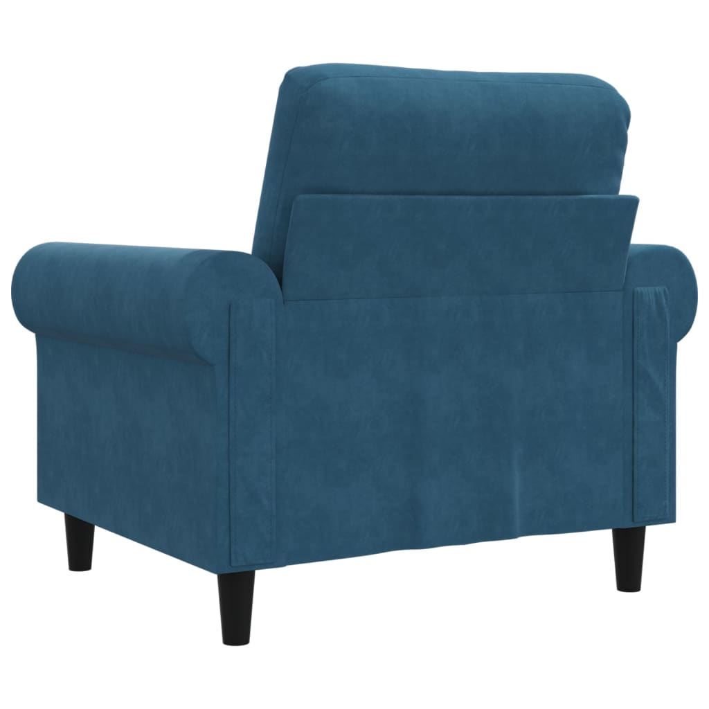 Sessel Blau 60 cm Samt