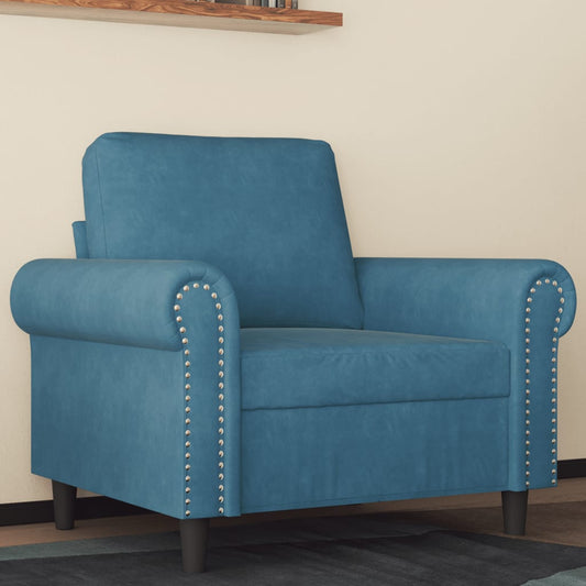 Sessel Blau 60 cm Samt