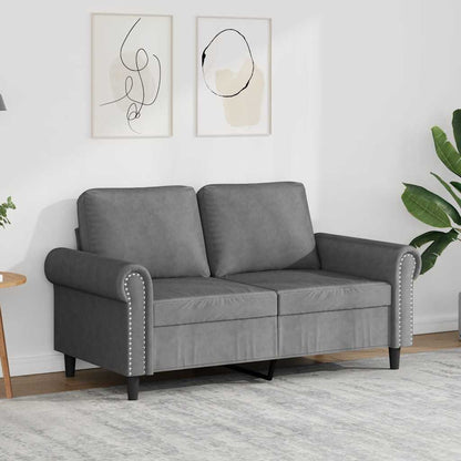 2-Sitzer-Sofa Dunkelgrau 120 cm Samt