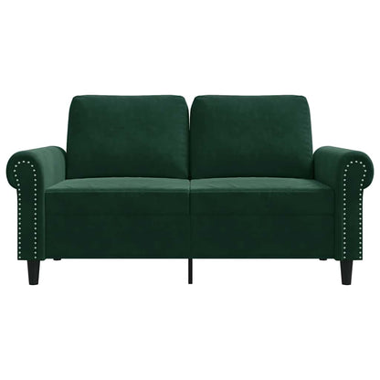 2-Sitzer-Sofa Dunkelgrün 120 cm Samt