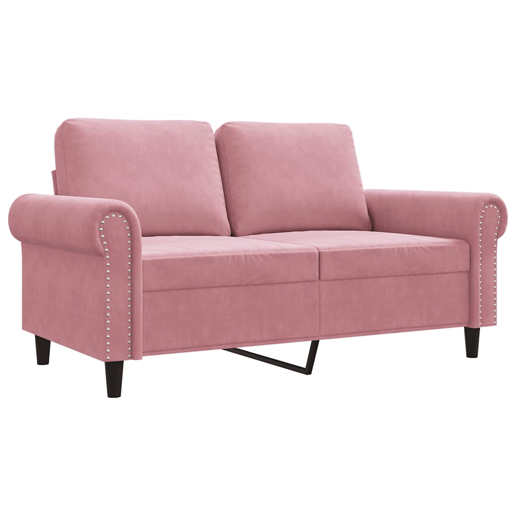 2-Sitzer-Sofa Rosa 120 cm Samt