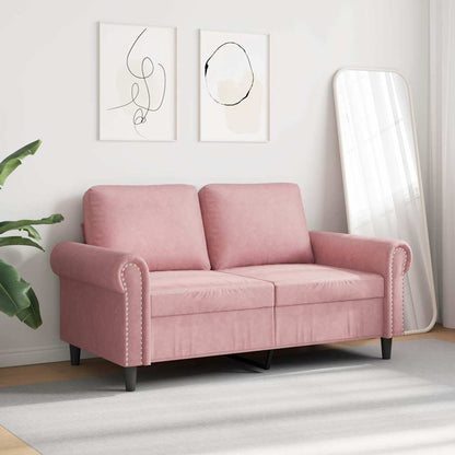 2-Sitzer-Sofa Rosa 120 cm Samt