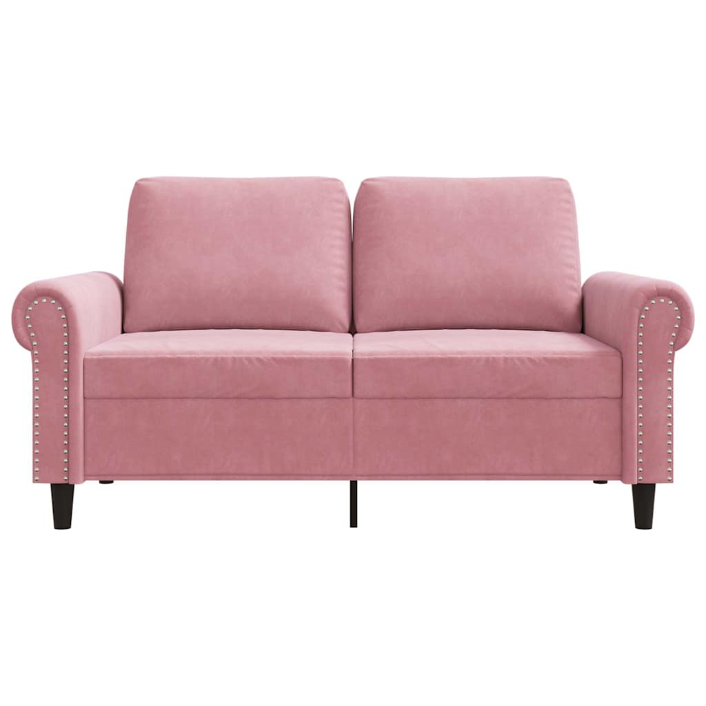 2-Sitzer-Sofa Rosa 120 cm Samt