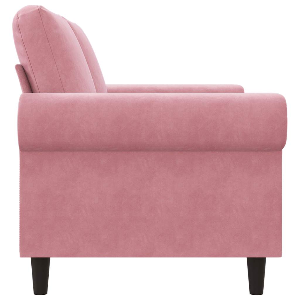 2-Sitzer-Sofa Rosa 120 cm Samt
