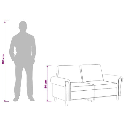 2-Sitzer-Sofa Rosa 120 cm Samt